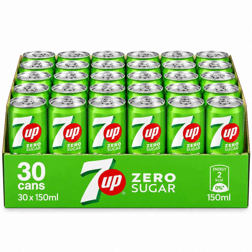 7UP Zero Sugar Lemon Lime Soft Drink 30×150ml