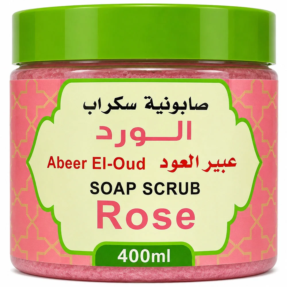 Abeer El-Oud Rose Soap Scrub 400ml