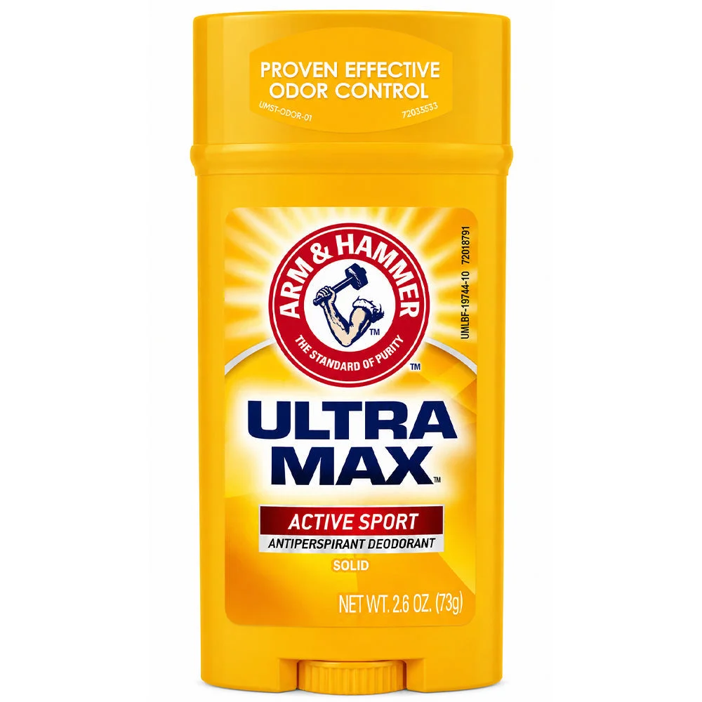 Arm & Hammer Ultra Max Active Sport Antiperspirant Deodorant Stick 73g