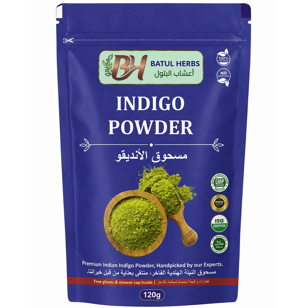 Batul Herbs Indigo Powder 120g | 100% Natural Hair Care Powder