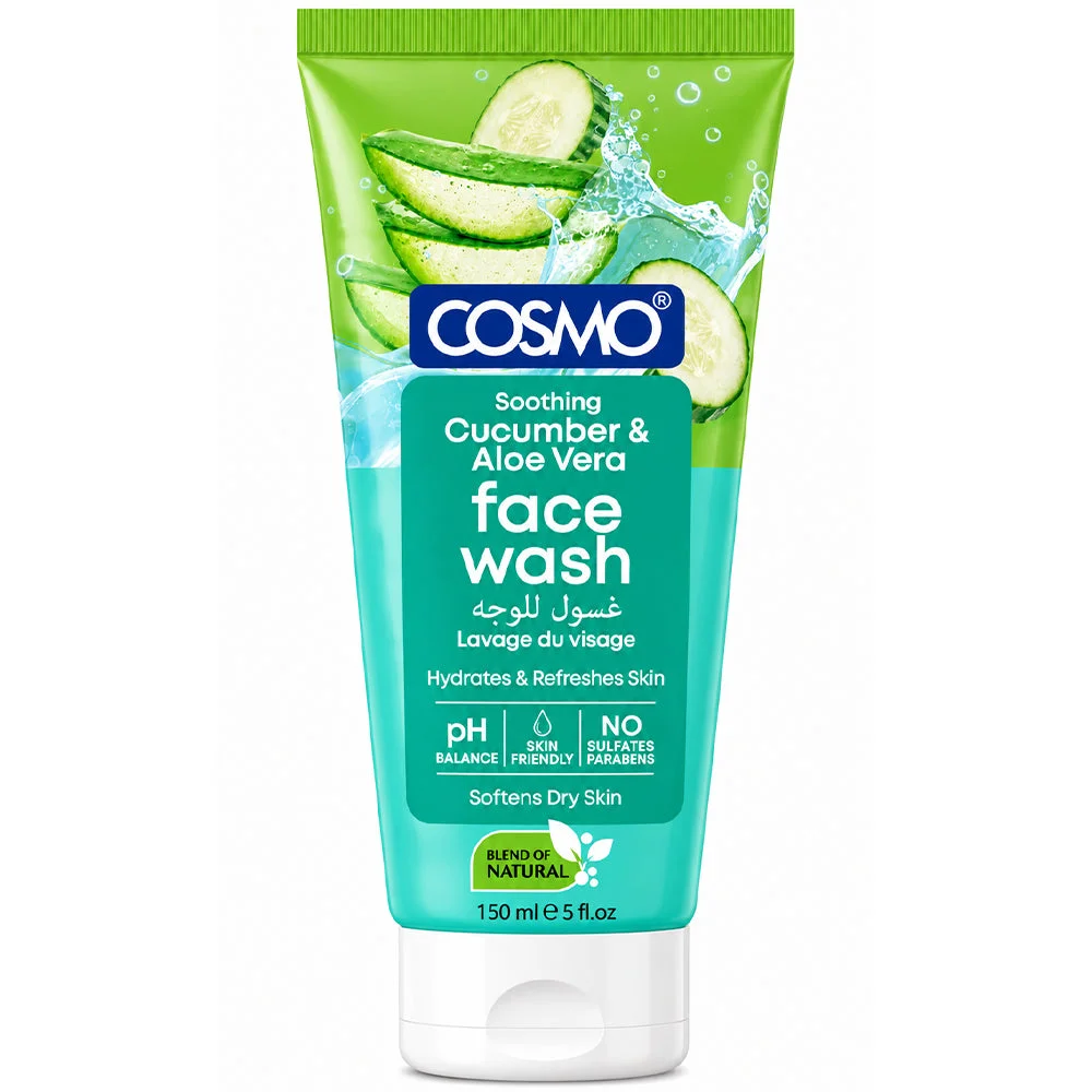 Cosmo Soothing Cucumber & Aloe Vera Face Wash 150ml