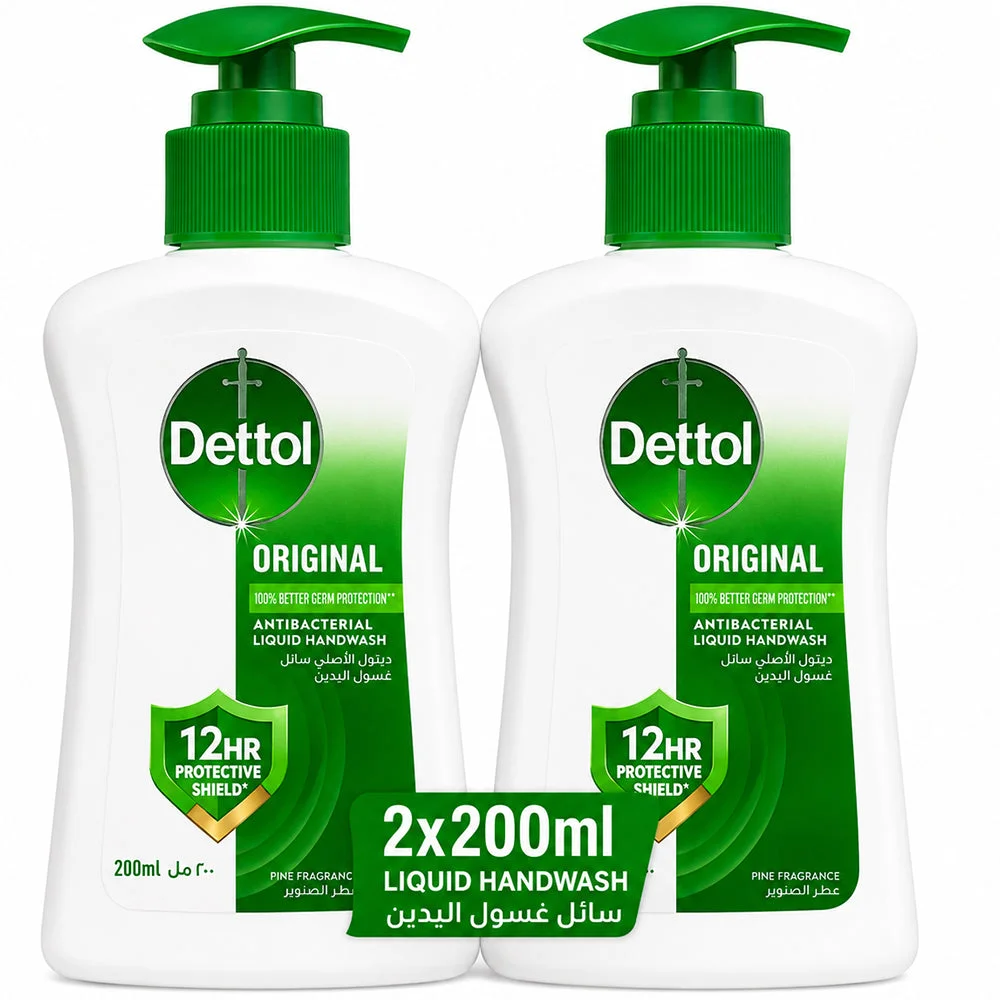 Dettol Original Antibacterial Liquid Handwash 2x200ml