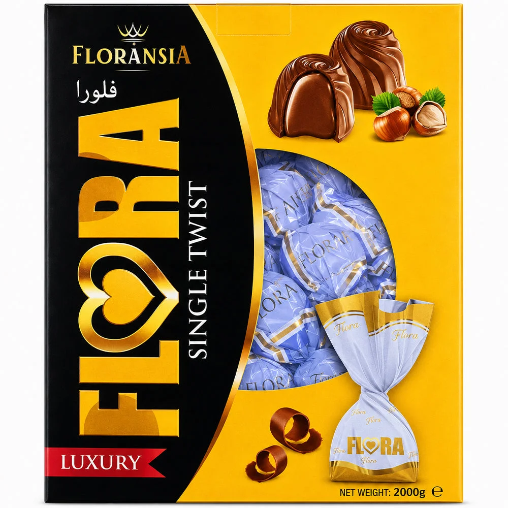 Floransia Flora Luxury Single Twist Compound Chocolate with Hazelnut 2000g