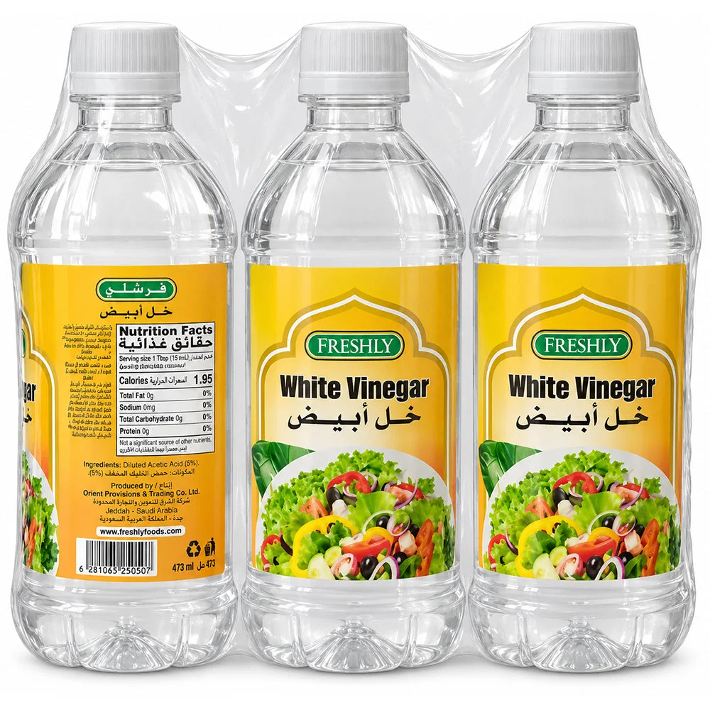 Freshly White Vinegar 3×473ml