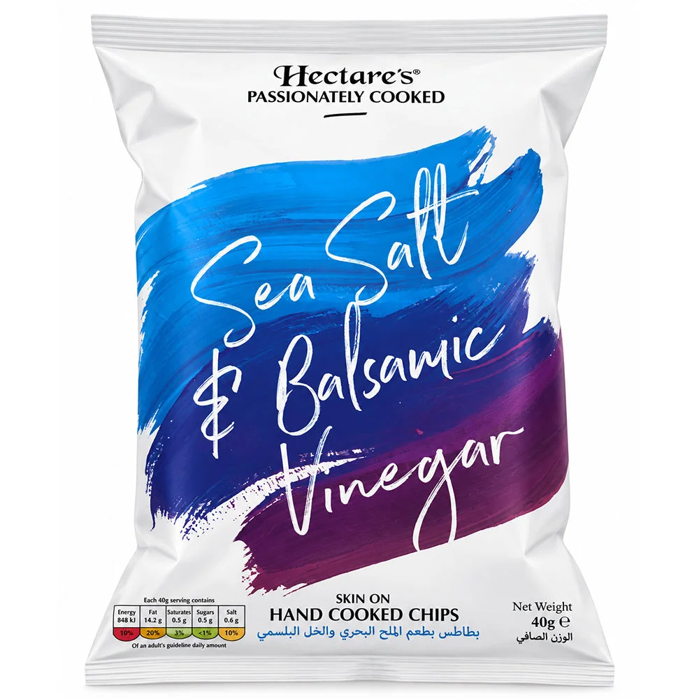 Hectare’s Sea Salt & Balsamic Vinegar Hand Cooked Chips 40g