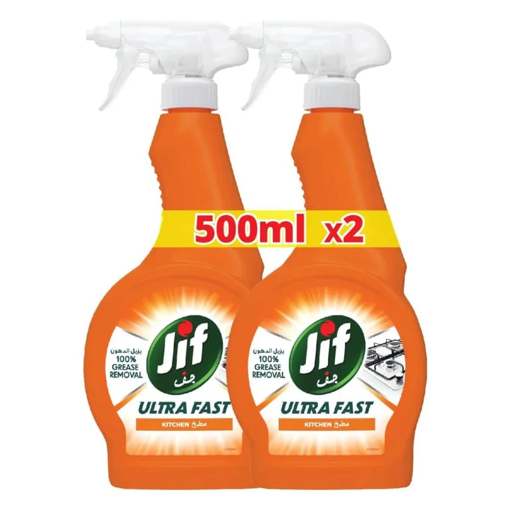 Jif Ultra Fast Kitchen Cleaner Spray 500ml x 2