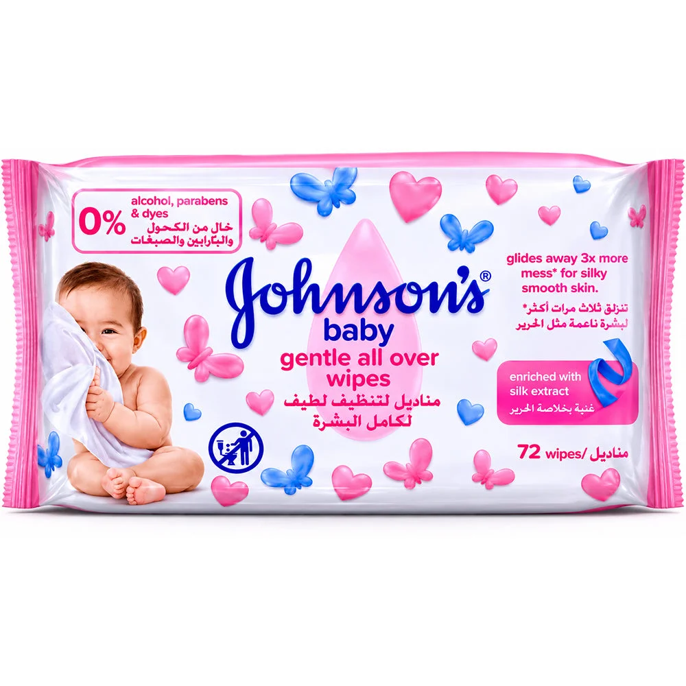 Johnson’s Baby Gentle All Over Wipes 72 Sheets