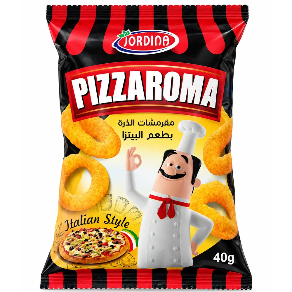 Jordina Pizzaroma Pizza Flavour Corn Snacks 40g