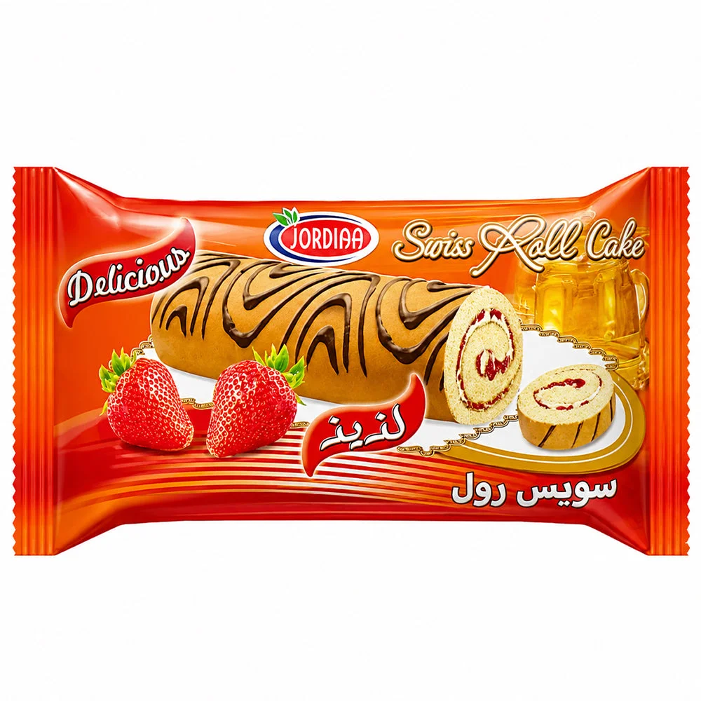 Jordina Swiss Roll Cake Strawberry Flavour 180g