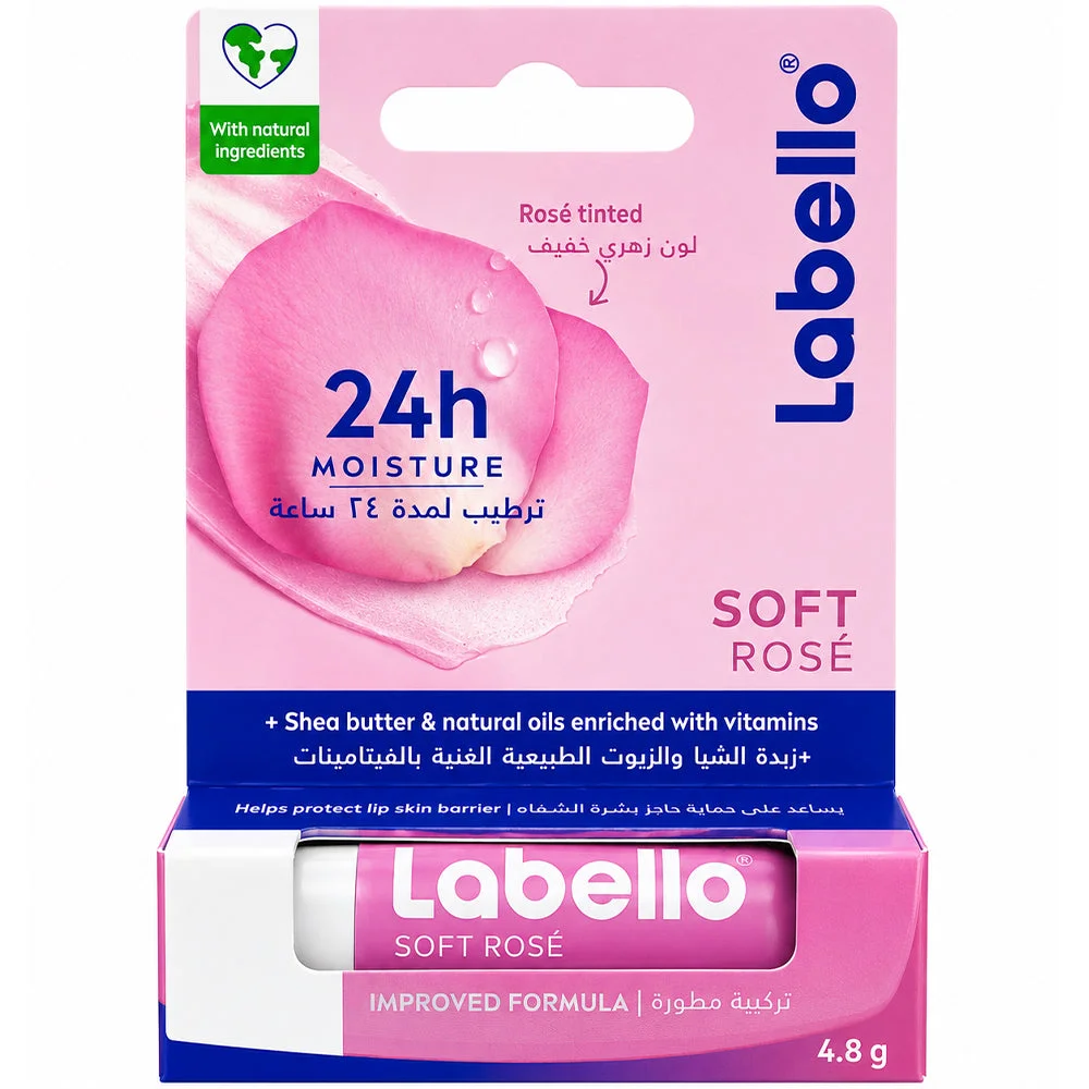 Labello Soft Rosé Lip Balm 4.8g