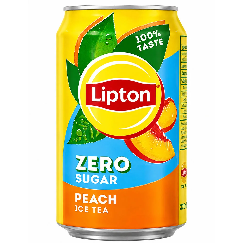 Lipton Zero Sugar Peach Ice Tea Can 320ml