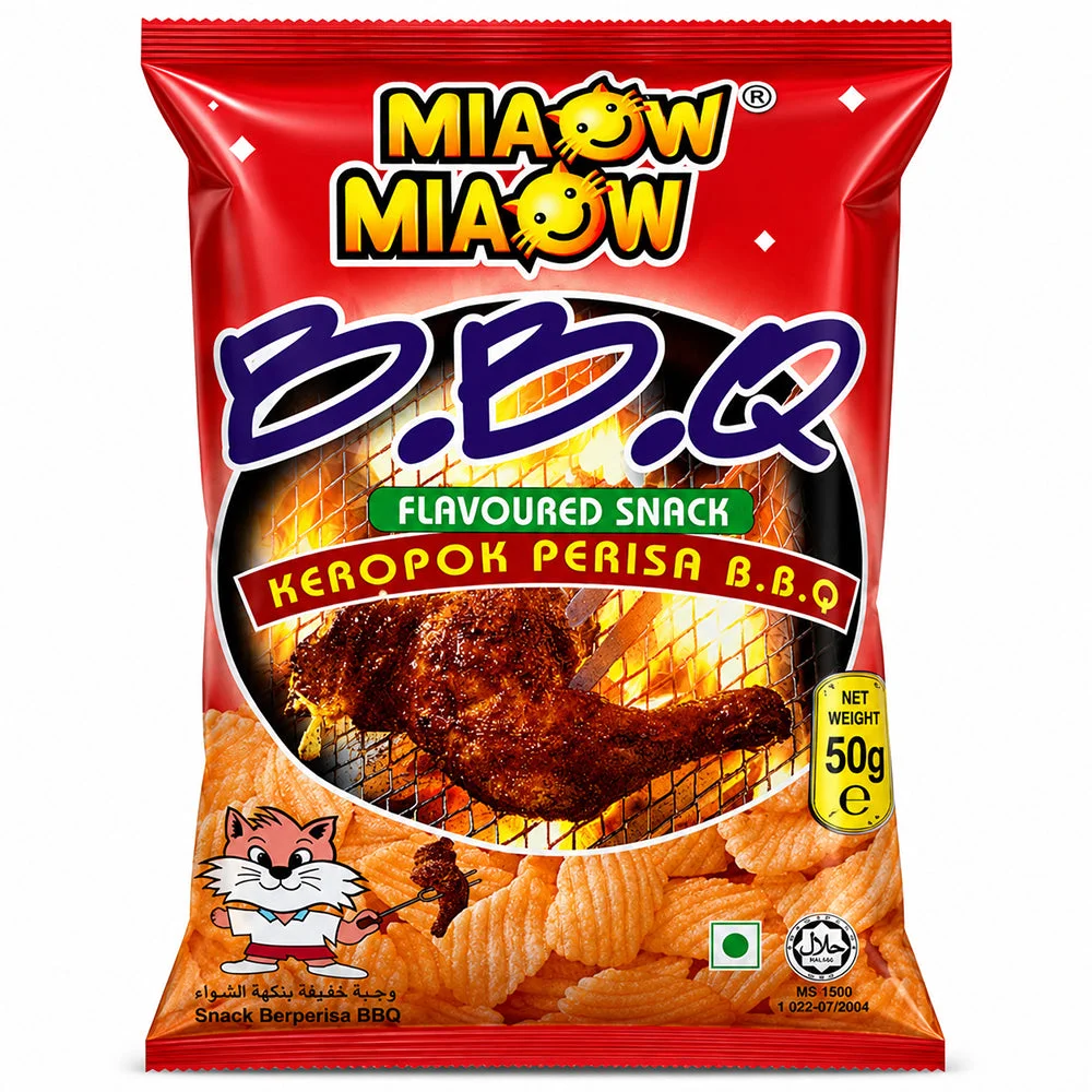Miaow Miaow BBQ Flavoured Snack 50g