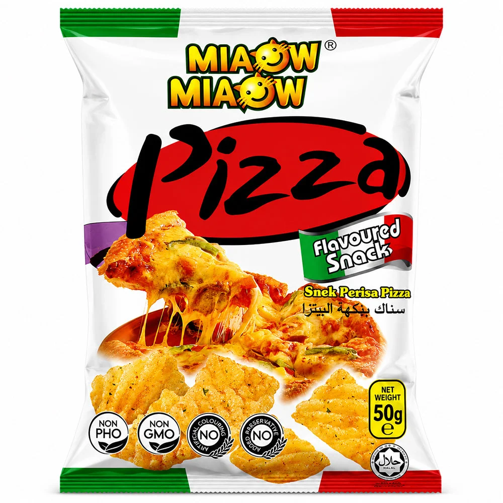 Miaow Miaow Pizza Flavoured Snack 50g