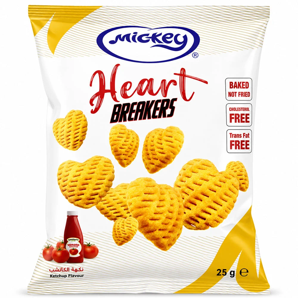 Mickey Heart Breakers Ketchup Snack 25g