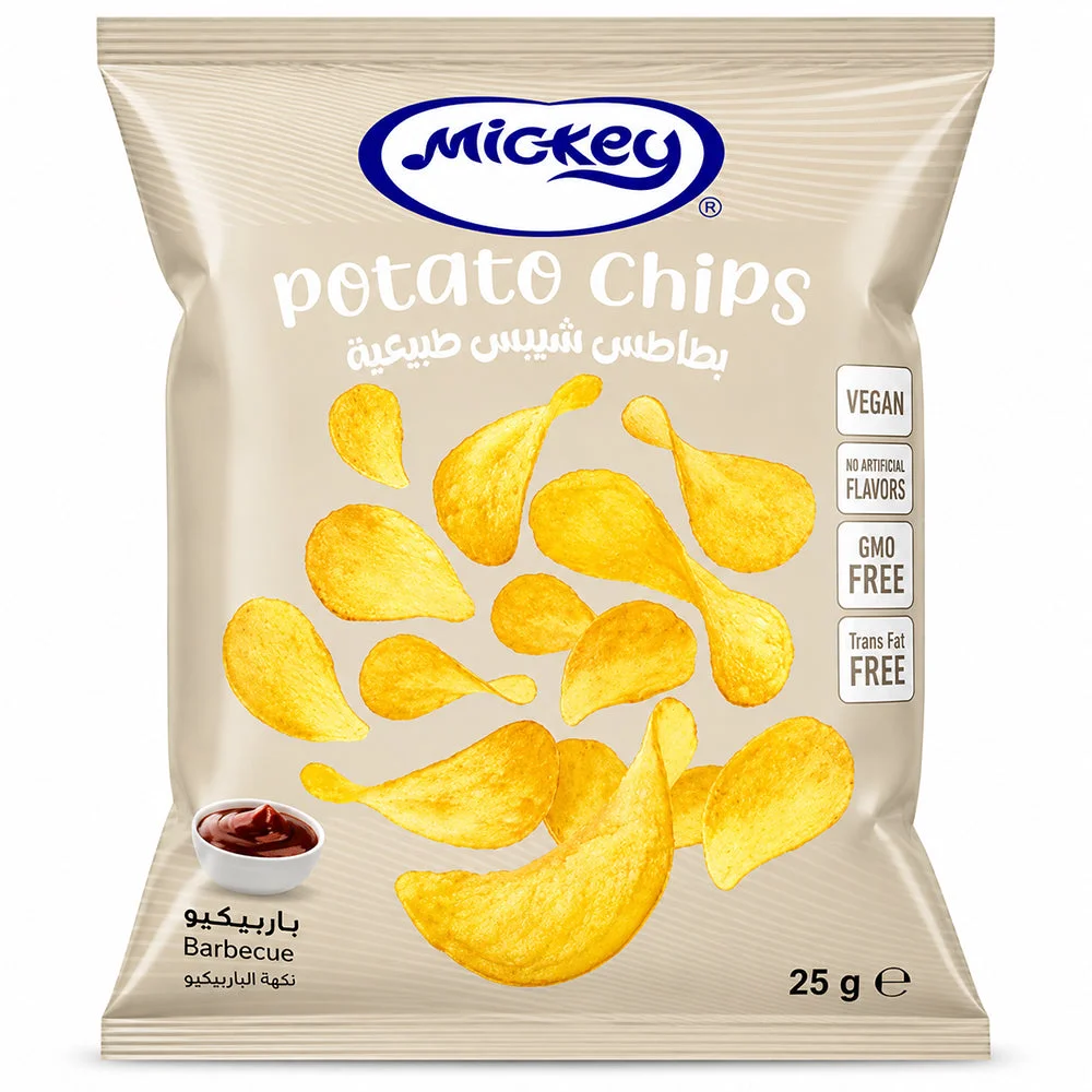 Mickey Potato Chips Barbecue Flavour 25g