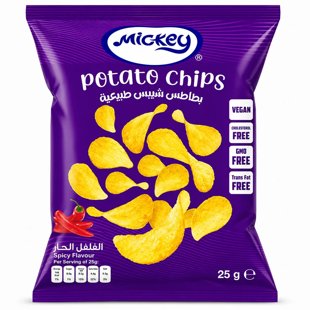 Mickey Potato Chips Spicy Flavour 25g