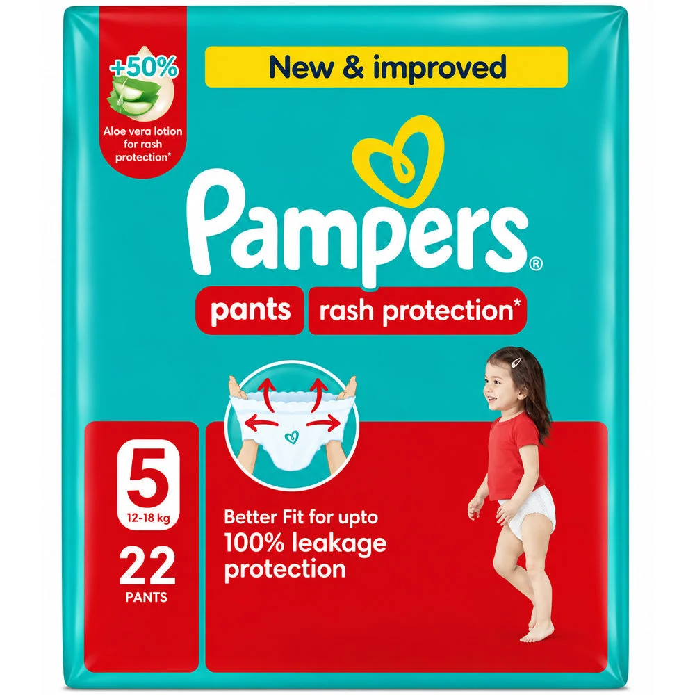 Pampers Pants Rash Protection Size 5 22 Pants 12-18kg