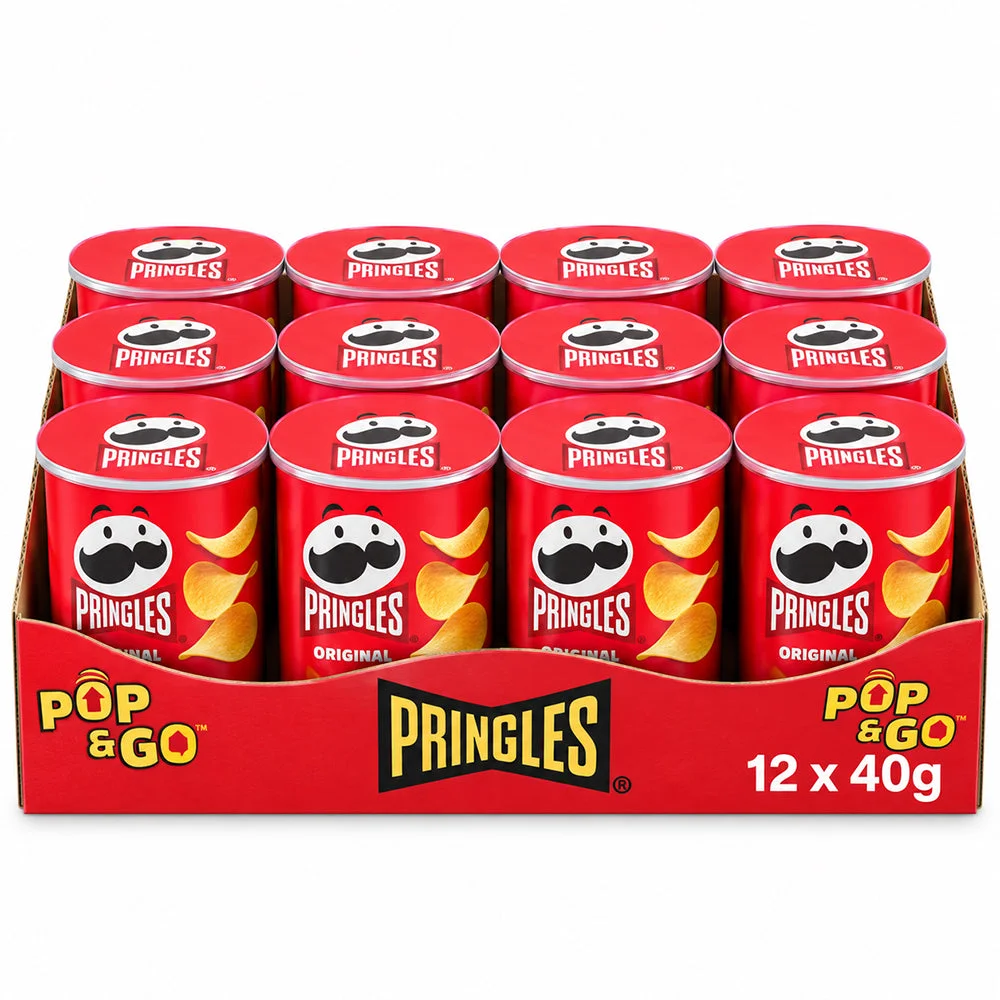 Pringles Original Potato Crisps 12×40g
