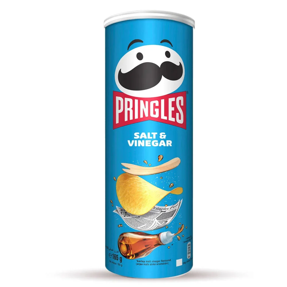 Pringles Salt & Vinegar Potato Chips 165g