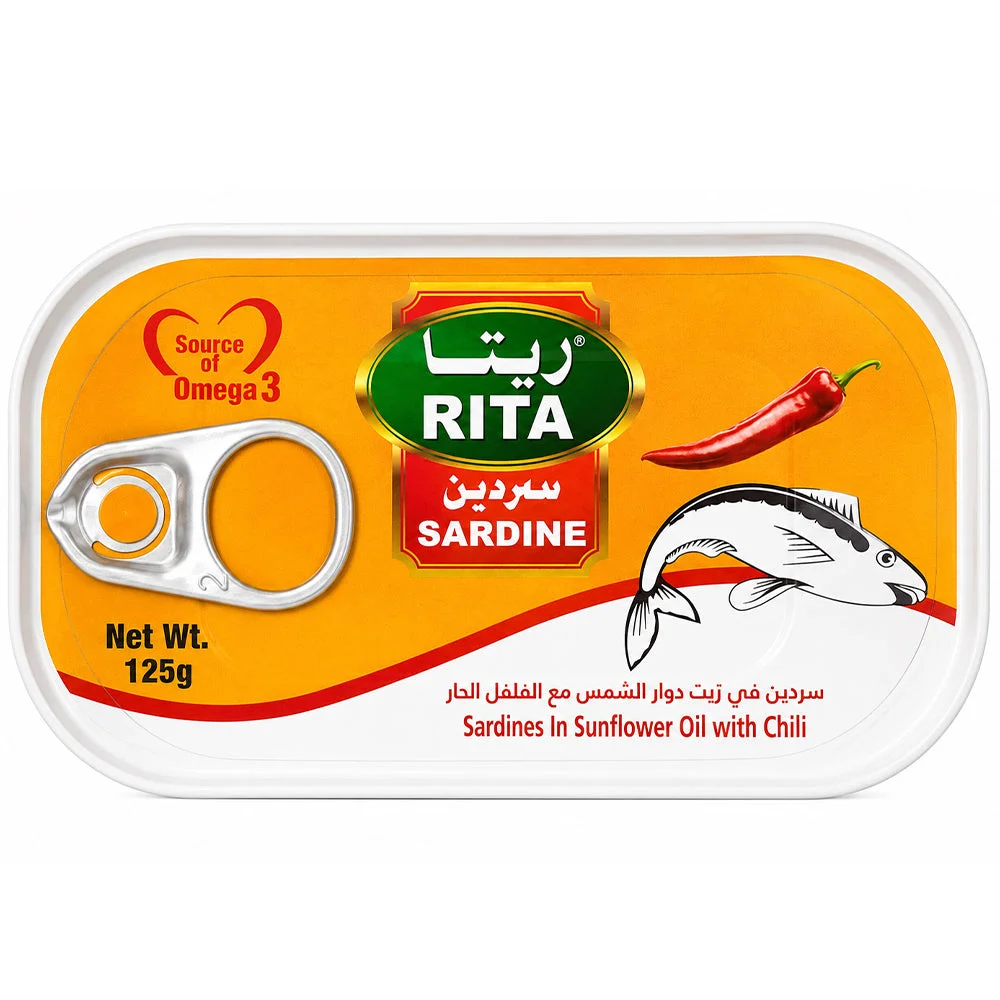 Rita Sardines in Sunflower Oil with Chili 125g