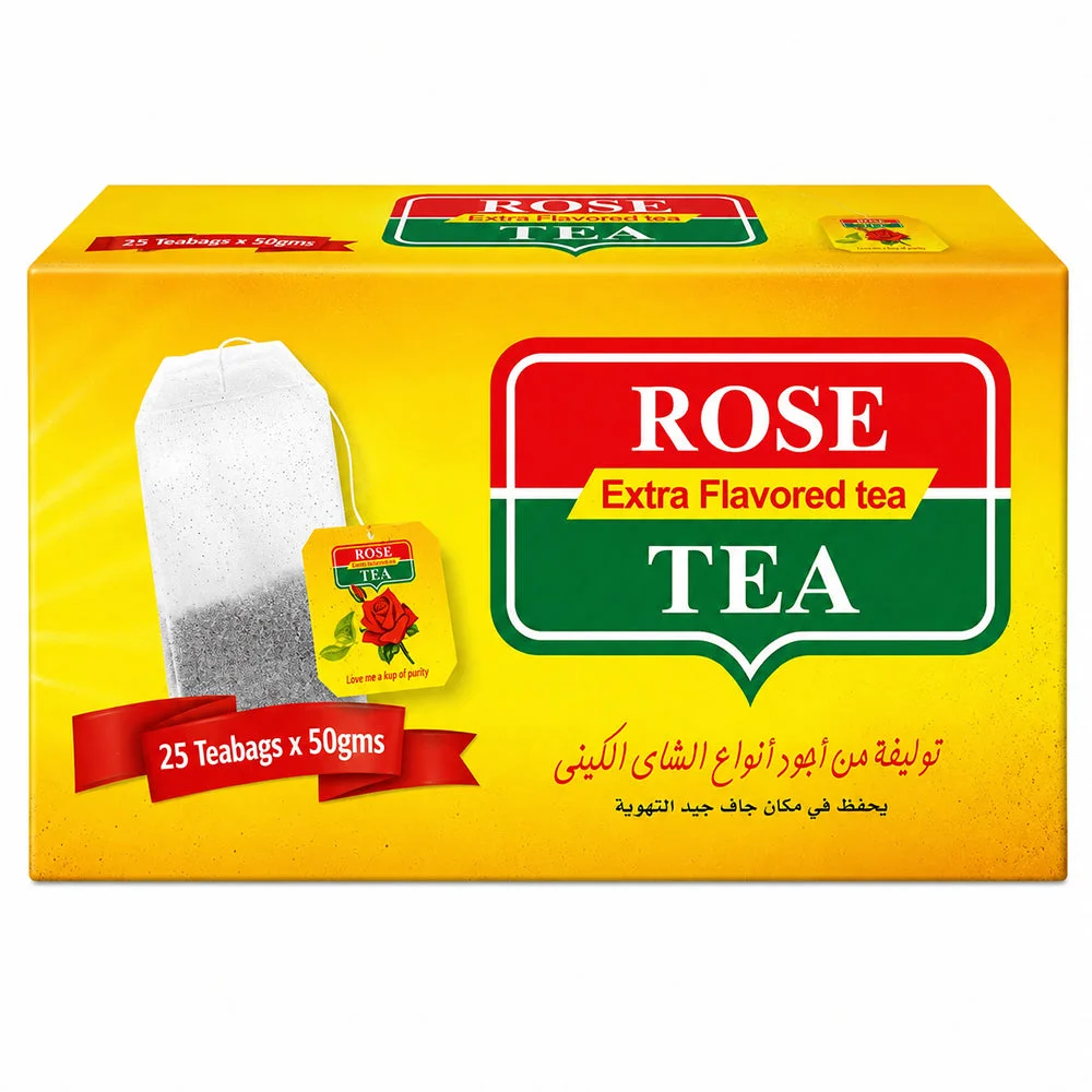 Rose Extra Flavored Tea Bags 25 Tea Bags 50g