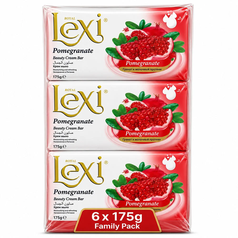 Royal Lexi Pomegranate Beauty Cream Bar 6 × 175g