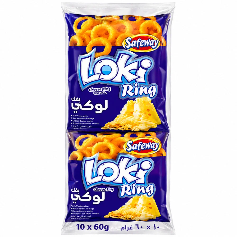 Safeway Loki Ring Cheese Flavour Corn Snacks 10 x 60g