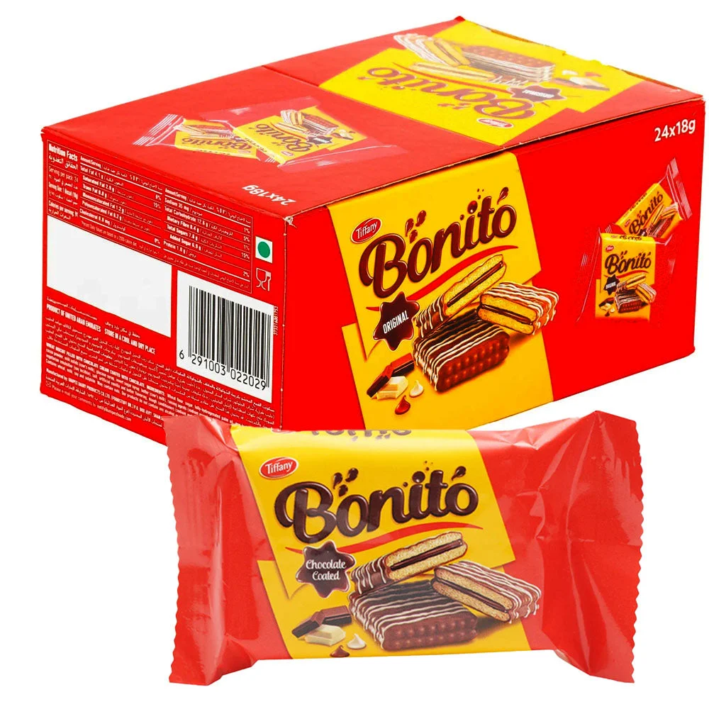 Tiffany Bonito Original Chocolate Coated Biscuits 18g x 24pcs