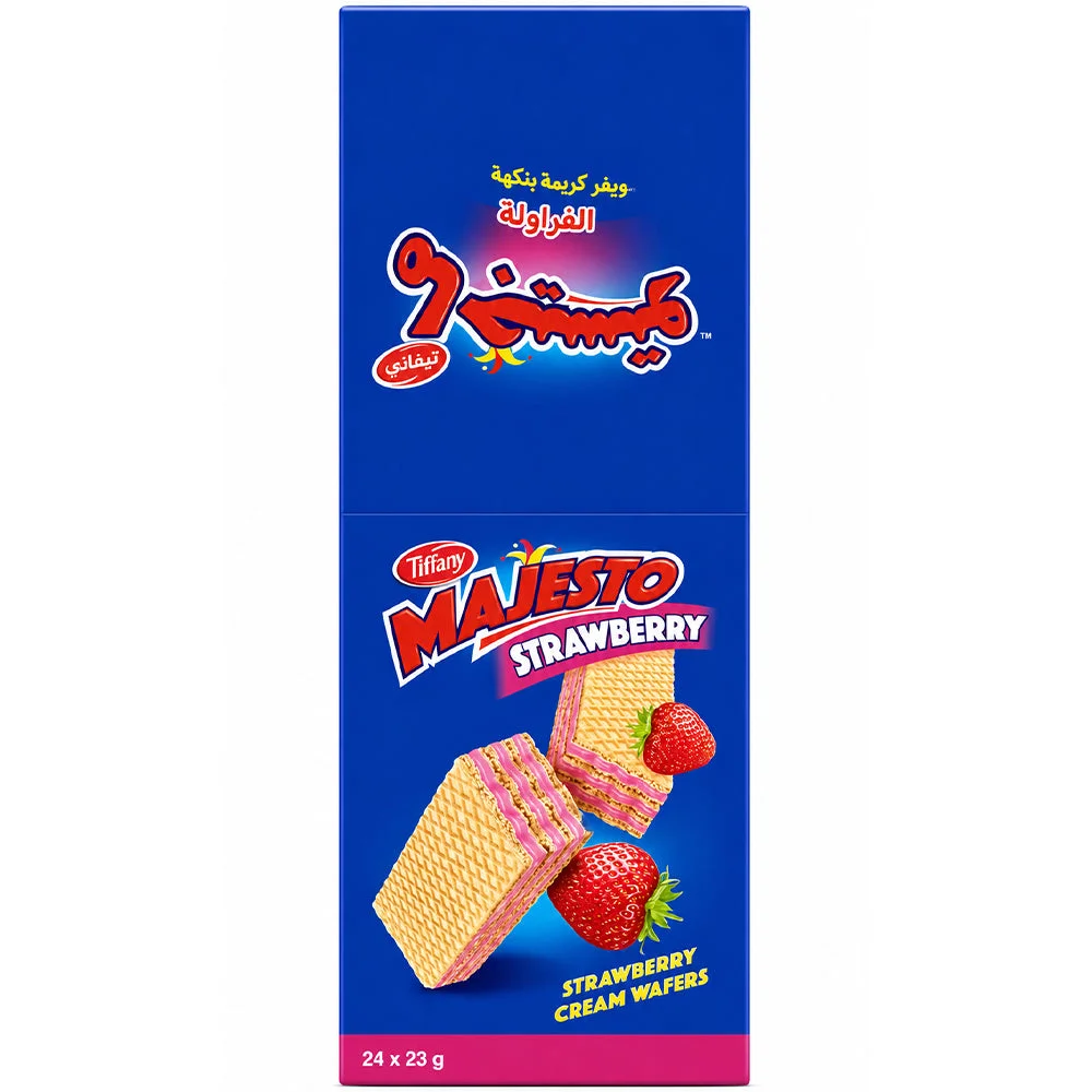 Tiffany Majesto Strawberry Cream Wafers 24 × 23g