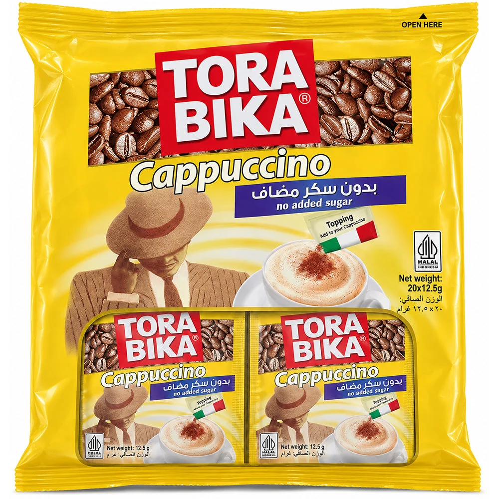 Tora Bika Cappuccino No Added Sugar 20×12.5g