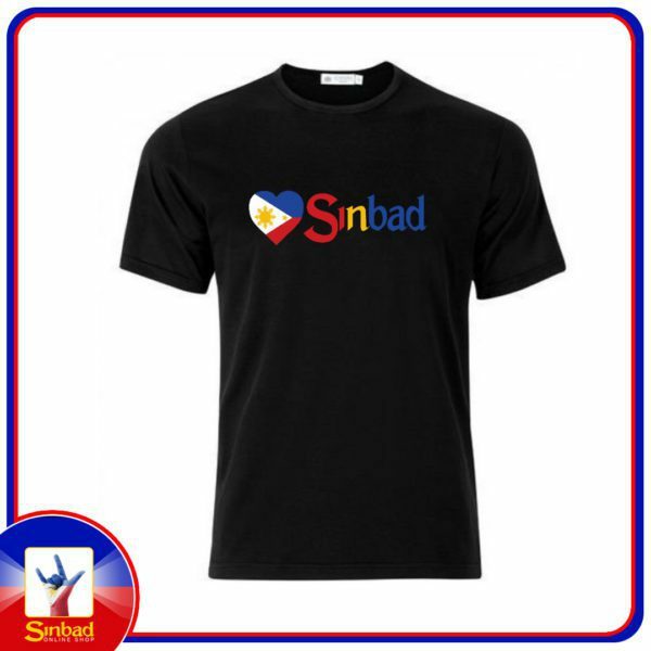 Unisex t-shirt, printed with the Sinbad logo and the Philippine flag - Black color