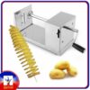 h001 RioRand Manual Stainless Steel Twisted Potato Slicer Spiral Vegetable Cutter French Fry