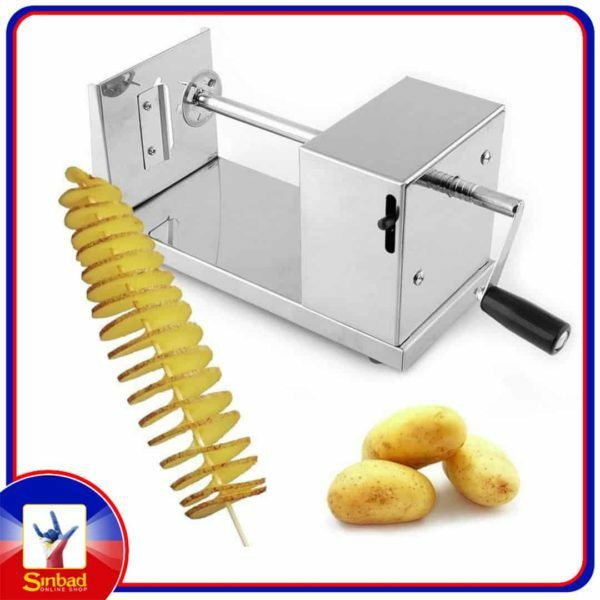 h001 RioRand Manual Stainless Steel Twisted Potato Slicer Spiral Vegetable Cutter French Fry