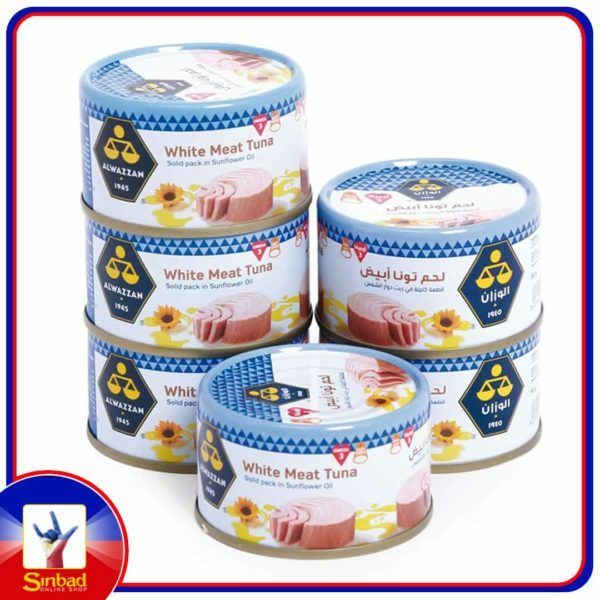 Al Wazzan White Meat Tuna in sunflower oil 90g x 6pcs