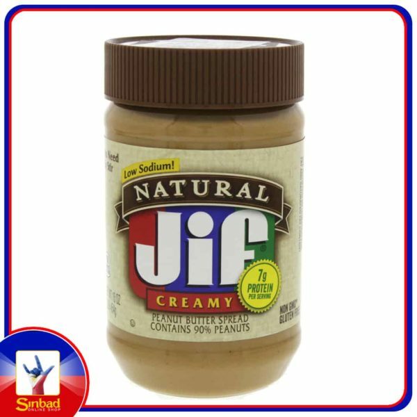 Jif Natural Creamy Peanut Butter Spread Low Sodium 454g