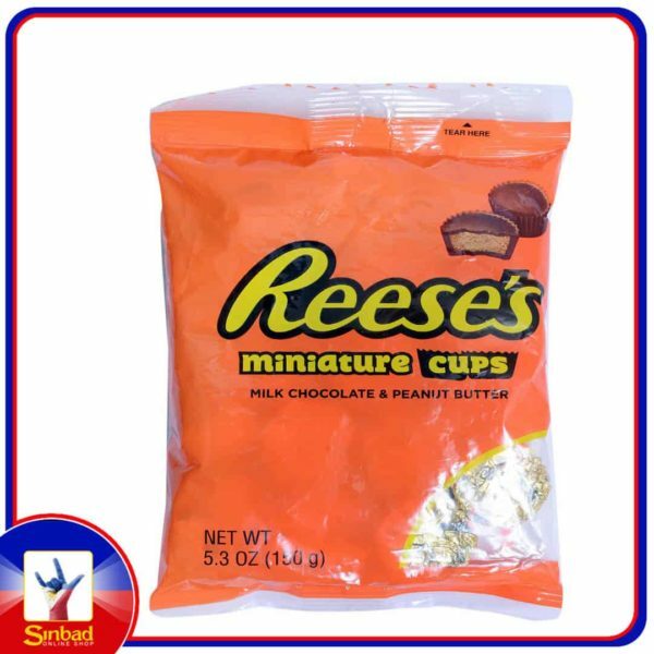 Reeses Milk Chocolate and Peanut Butter Miniature Cups Chocolate 150g