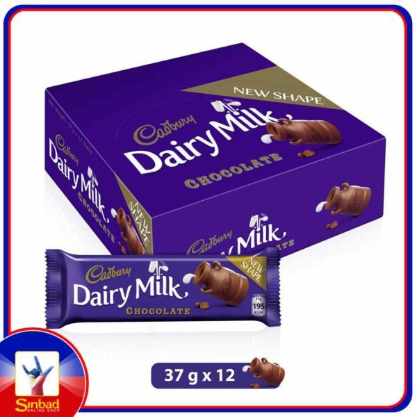 Cadbury Dairy Milk Chocolate Plain Bar 37g x 12 Pieces
