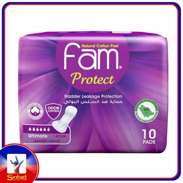 Fam Pads Bladder Leakage Protection Ultimate Size 42cm 10pcs