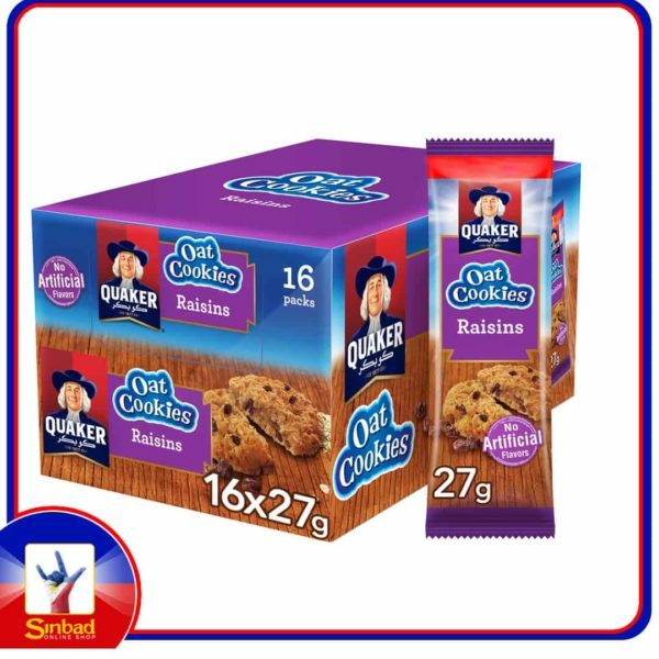 Quaker Oat Cookies with Raisins 16 x 27g