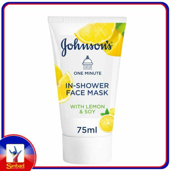 Johnsons Facial Mask 1 Minute In-Shower Face Mask with Natural Lemon & Soy 75ml