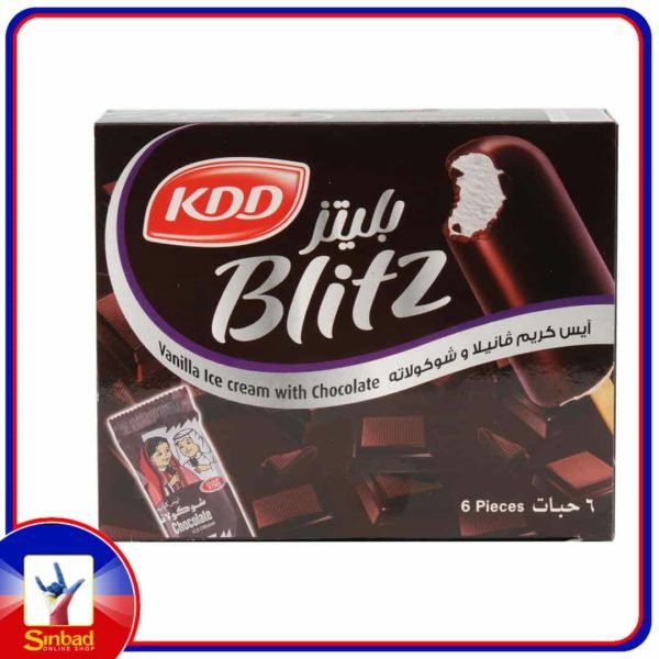 KDD Blitz Vanilla with Chocolate Ice Cream Stick 62ml x 6 Pieces