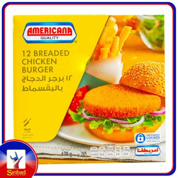 Americana Breaded Chicken Burger 678g
