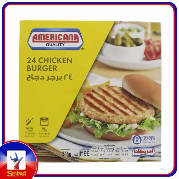 Americana Chicken Burger 24 Pcs 1344g