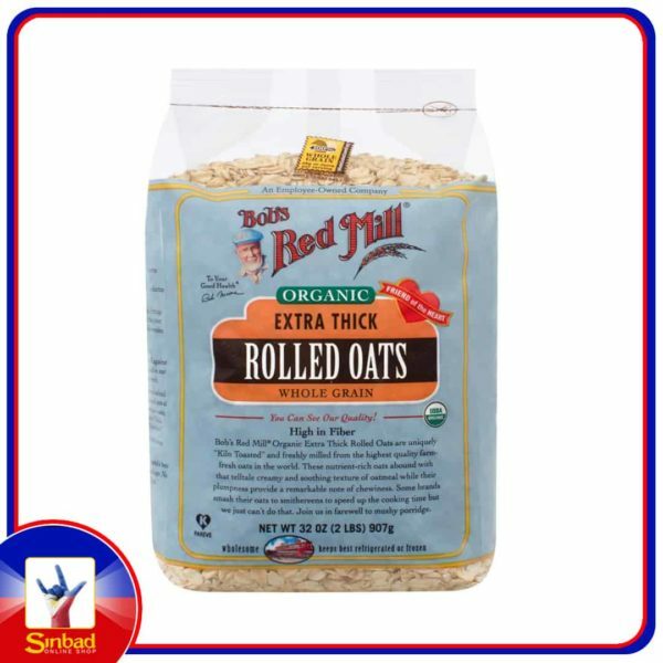 Bobs Red Mill Organic Extra Thick Whole Grain Rolled Oats 907g