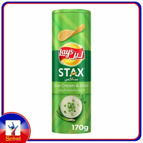 Lays Stax Potato Crisps Sour Cream & Onion 170g