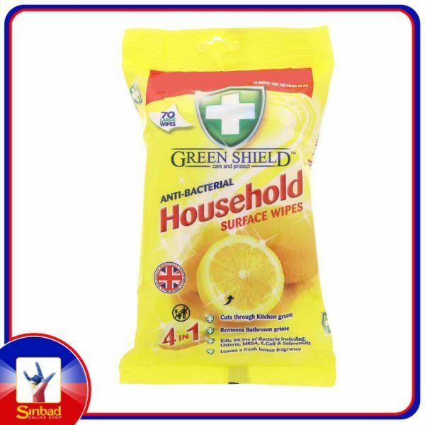 Green Shield Anti Bacterial Household Surface Wipes 70Pcs