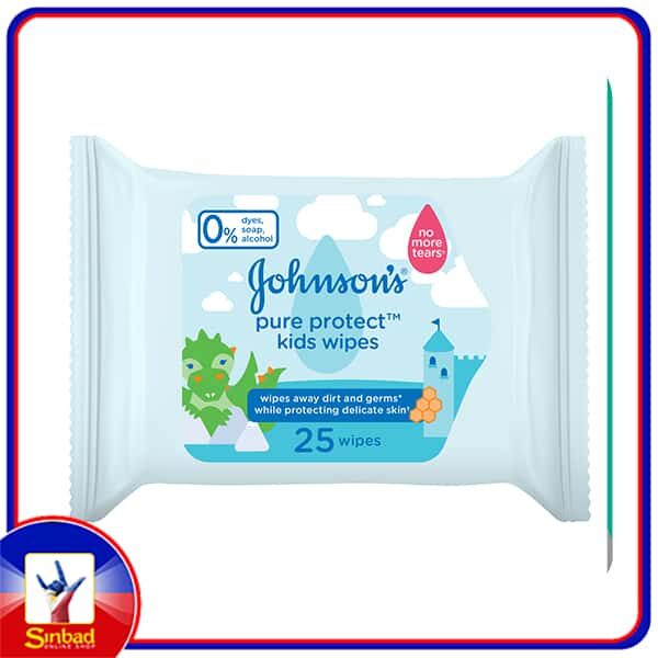Johnsons Baby Wipes Pure Protect 25pcs