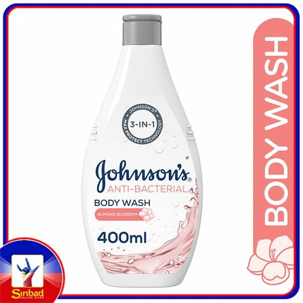 Johnsons Body Wash Anti-Bacterial Almond Blossom 400ml