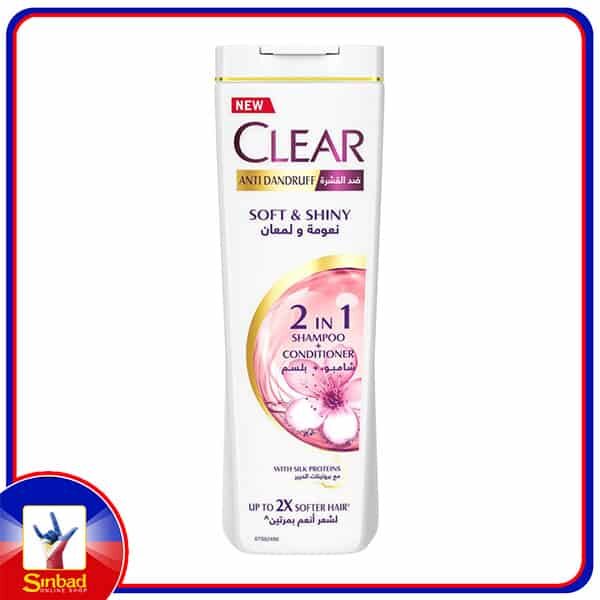 Clear Womens Anti-Dandruff Shampoo Soft and Shiny 400ml