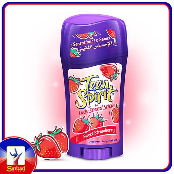 Mennen Teen Spirit Lady Speed Stick Deodorant Anti Perspirant Sweet Strawberry 65g